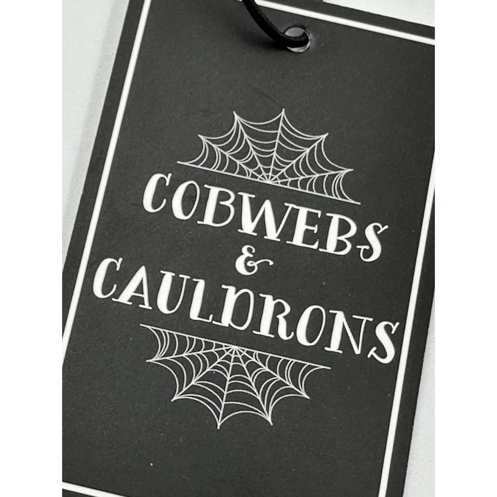 Cobwebs and Cauldrons Bats Mug Pink Black Hand Pinted Halloween Gothic - Picture 7 of 7